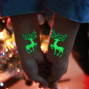 1 Pcs Luminous Temporary Tattoo Stickers Party Decoration Christmas Carnival Party New Year Decor Christmas Decorations MGJWS3