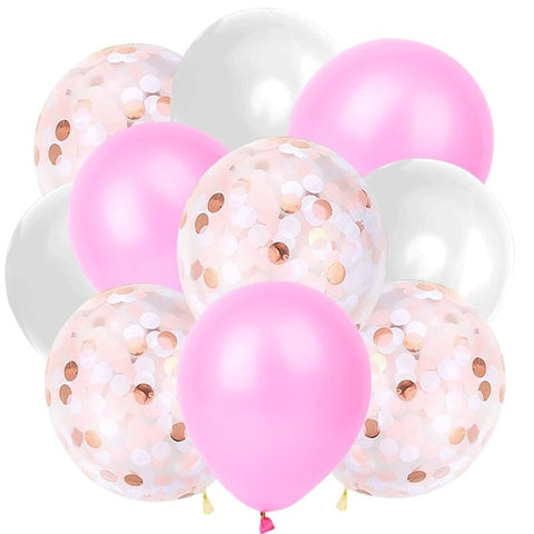 10Pcs Mixed Gold Confetti Balloons Birthday Party Decoration Kids Adult Metallic Balloon Air Ball Birthday Ballon Decor Baloon