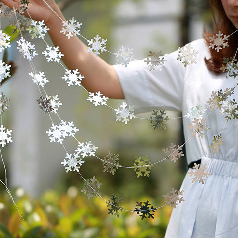 4M Twinkle Star Snowflake Paper Garlands Pendant Ornaments Christmas Decorations for Home New Year Noel Accessories Navidad 2019