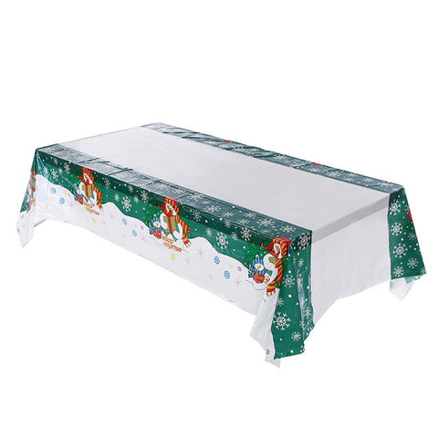 New Year Christmas Tablecloth Kitchen Dining Table Decorations Rectangular Table Covers Christmas Decorations for Home Navidad