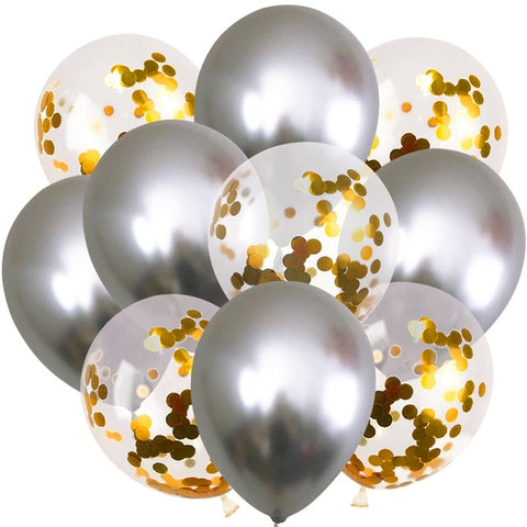 5/10pc Gold Metallic Luster Balloons Confetti Latex Ballons Birthday Party Decors Kids Adult Helium Globos Easter Party Supplies