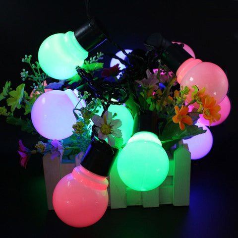 5CM Big Ball Led String Light Fairy Garland Outdoor LED Christmas Led String Light 110V 220V Wedding Garland Decor D