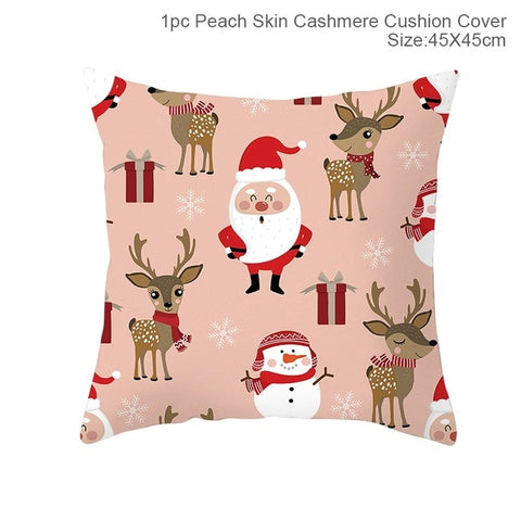 FENGRISE Merry Christmas Decor For Home Santa Claus Elk Pillowcase Christmas Ornament 2019 Navidad Xmas Gift Happy New Year 2020