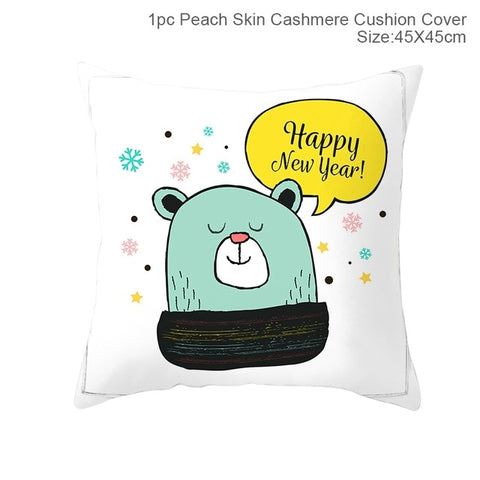 FENGRISE Merry Christmas Decor For Home Santa Claus Elk Pillowcase Christmas Ornament 2019 Navidad Xmas Gift Happy New Year 2020