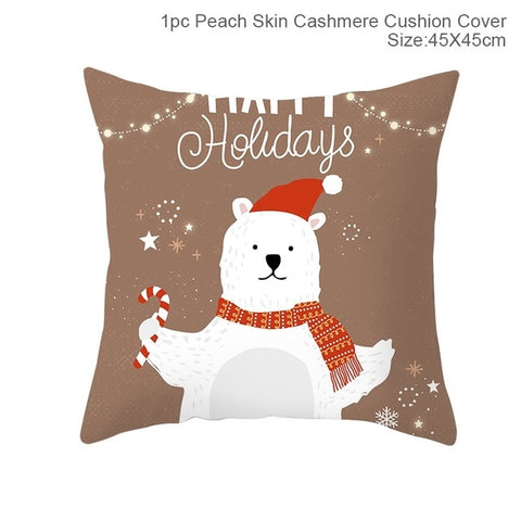 FENGRISE Merry Christmas Decor For Home Santa Claus Elk Pillowcase Christmas Ornament 2019 Navidad Xmas Gift Happy New Year 2020