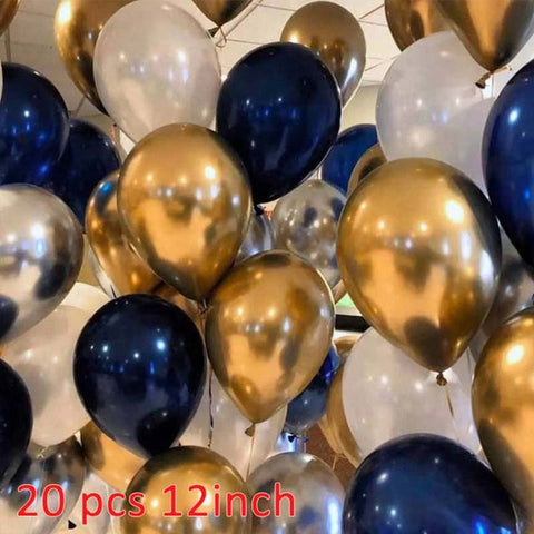 20pcs Rose Gold Mixed Confetti Balloons Birthday Party Decorations Kids Adult Baby Boy Girl Babyshower Wedding Ballons Decor 1st