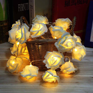 1.5M 10 Led Garland Fairy Lights Battery LED Rose Christmas Lights Holiday String Lights New Year Christmas Decorations for Home