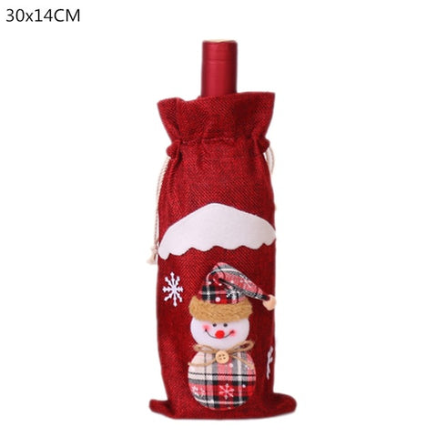 Christmas Decorations for Home Santa Claus Wine Bottle Cover Snowman Stocking Holders Christmas Gift Navidad Decor New Year