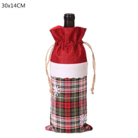 Christmas Decorations for Home Santa Claus Wine Bottle Cover Snowman Stocking Holders Christmas Gift Navidad Decor New Year