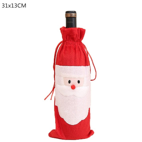 Christmas Decorations for Home Santa Claus Wine Bottle Cover Snowman Stocking Holders Christmas Gift Navidad Decor New Year