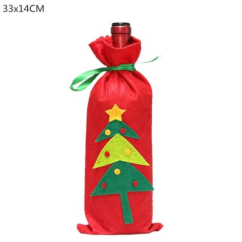 Christmas Decorations for Home Santa Claus Wine Bottle Cover Snowman Stocking Holders Christmas Gift Navidad Decor New Year