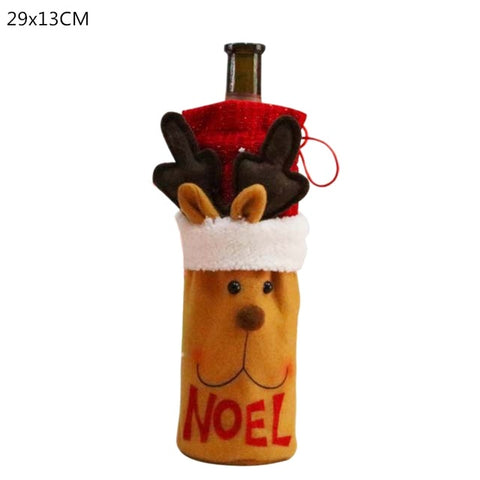 Christmas Decorations for Home Santa Claus Wine Bottle Cover Snowman Stocking Holders Christmas Gift Navidad Decor New Year