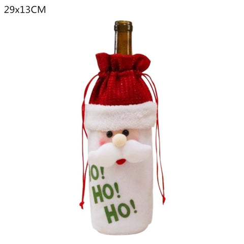 Christmas Decorations for Home Santa Claus Wine Bottle Cover Snowman Stocking Holders Christmas Gift Navidad Decor New Year