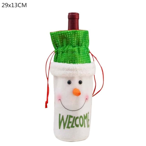 Christmas Decorations for Home Santa Claus Wine Bottle Cover Snowman Stocking Holders Christmas Gift Navidad Decor New Year