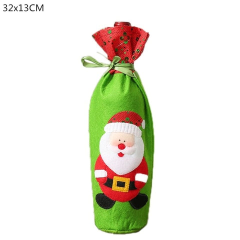 Christmas Decorations for Home Santa Claus Wine Bottle Cover Snowman Stocking Holders Christmas Gift Navidad Decor New Year