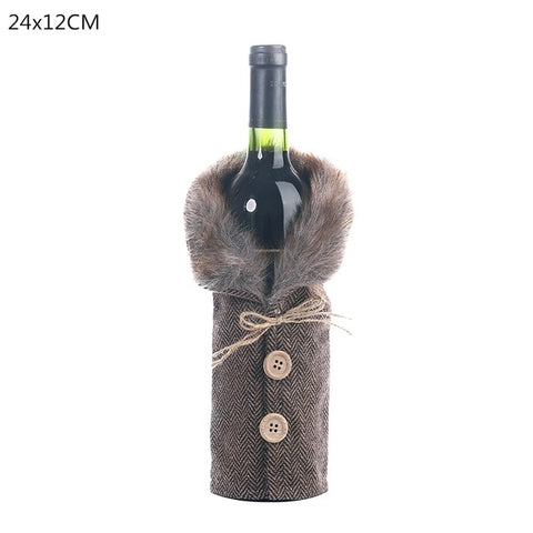 Christmas Decorations for Home Santa Claus Wine Bottle Cover Snowman Stocking Holders Christmas Gift Navidad Decor New Year