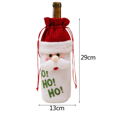 Christmas  Santa Claus Wine Bottle Cover Dress Decorations for Home New Year Snowman Stocking Gift Holders Xmas Navidad Decor