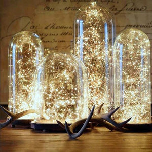 Christmas Decorations for Home LED String Lights 5M 2M 1M Battery Silver Wire Fairy Light Christmas Tree Decorations New Year