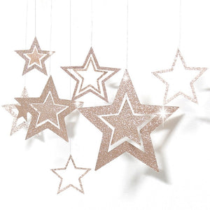 7pcs/lot Twinkle Star Paper Pendant Garland Ornaments Christmas Decorations for Home New Year 2020 natal Noel Decor Navidad 2019