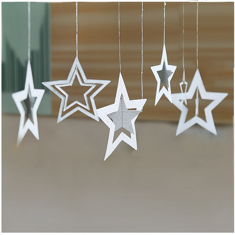 7pcs/lot Twinkle Star Paper Pendant Garland Ornaments Christmas Decorations for Home New Year 2020 natal Noel Decor Navidad 2019