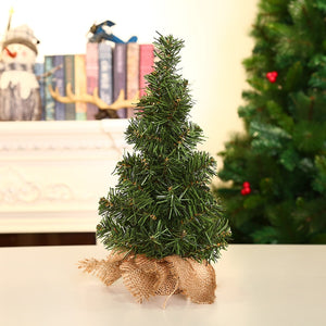 1PCS 2019 Christmas Tree 20cm New Year Table Decoration Artificial  Mini Xmas Tree Decorations Miniature Tree Newest