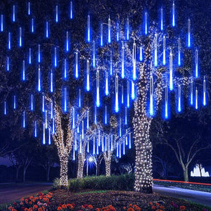 New Year 30cm 50cm Outdoor Meteor Shower Rain 8 Tubes LED String Lights Waterproof For Christmas Wedding Party Decoration