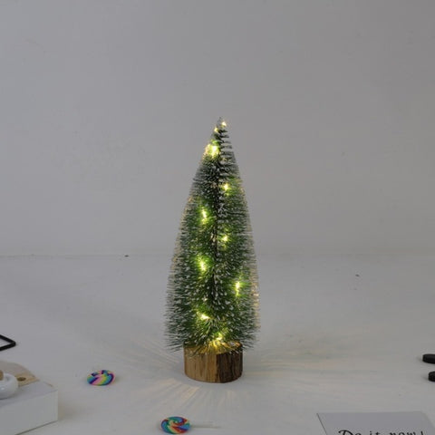 1pc Mini Christmas Tree Small Cedar desktop Christmas Tree LED Glowing Christmas Tree for New Year Home Decoration