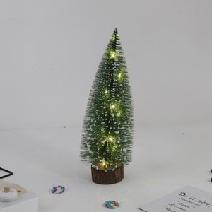 1pc Mini Christmas Tree Small Cedar desktop Christmas Tree LED Glowing Christmas Tree for New Year Home Decoration