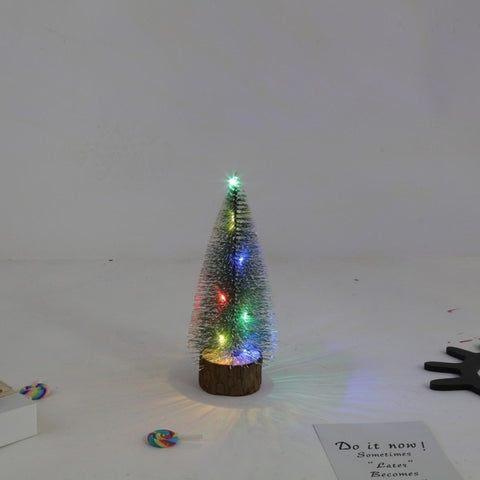 1pc Mini Christmas Tree Small Cedar desktop Christmas Tree LED Glowing Christmas Tree for New Year Home Decoration