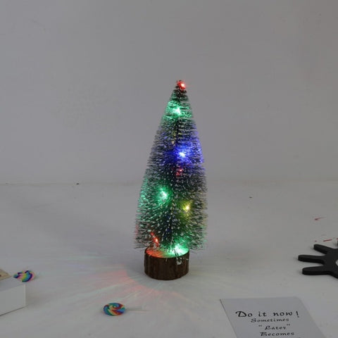 1pc Mini Christmas Tree Small Cedar desktop Christmas Tree LED Glowing Christmas Tree for New Year Home Decoration