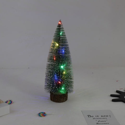 1pc Mini Christmas Tree Small Cedar desktop Christmas Tree LED Glowing Christmas Tree for New Year Home Decoration