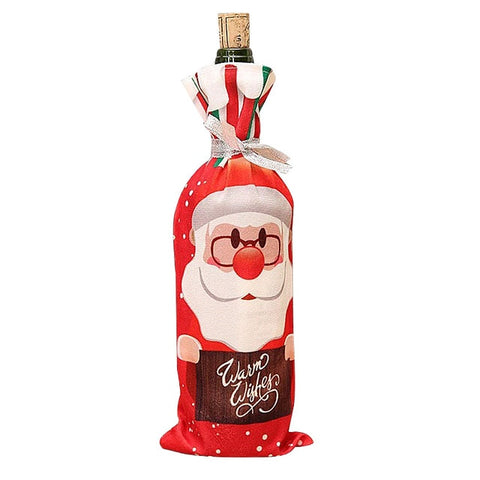 Christmas Wine Bottle Cover for Home Santa Claus Wine Bottle Cover Snowman Stocking Gift Holders Xmas Navidad Decor New Year