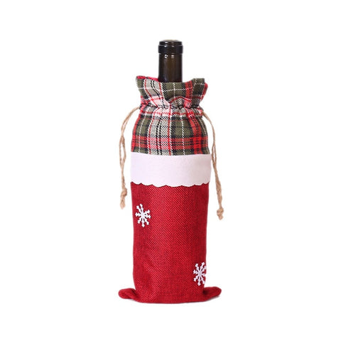 Christmas Wine Bottle Cover for Home Santa Claus Wine Bottle Cover Snowman Stocking Gift Holders Xmas Navidad Decor New Year