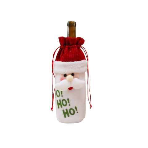 Christmas Wine Bottle Cover for Home Santa Claus Wine Bottle Cover Snowman Stocking Gift Holders Xmas Navidad Decor New Year