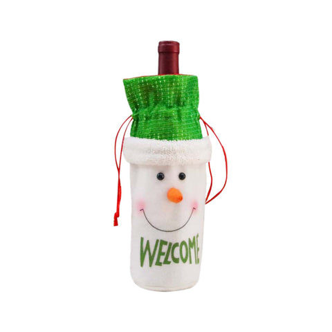 Christmas Wine Bottle Cover for Home Santa Claus Wine Bottle Cover Snowman Stocking Gift Holders Xmas Navidad Decor New Year