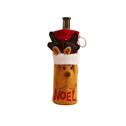 Christmas Wine Bottle Cover for Home Santa Claus Wine Bottle Cover Snowman Stocking Gift Holders Xmas Navidad Decor New Year