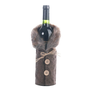 Christmas Wine Bottle Cover for Home Santa Claus Wine Bottle Cover Snowman Stocking Gift Holders Xmas Navidad Decor New Year