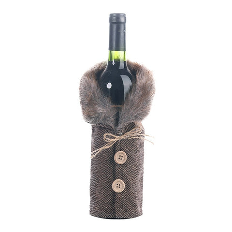 Christmas Wine Bottle Cover for Home Santa Claus Wine Bottle Cover Snowman Stocking Gift Holders Xmas Navidad Decor New Year