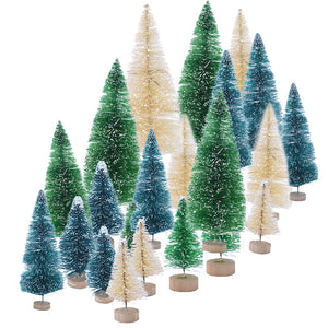 5 pieces 5 Size Artificial Decorated Mini Christmas Tree Christams Decoration Tree Xmas Mini fake Tree New Year Navidad Decor