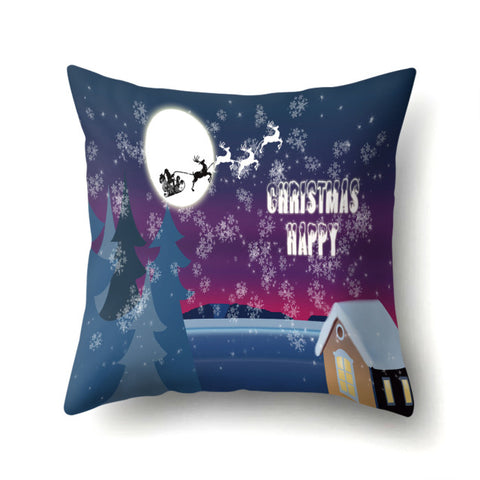 Lovely Elk Deer Christmas Cushion Cover Decorative Throw Pillow Xmas New Year Decor Home Decoration Polyester Pillowcase 40543