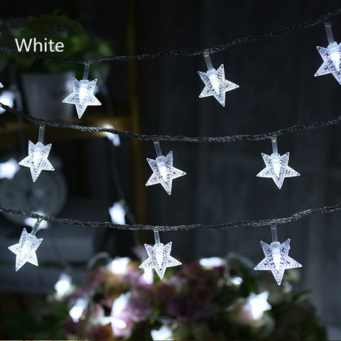 10/20 LED Star Light String Twinkle Garlands Battery Powered  Lamp Holiday New Year Christmas Decorations for Home Fairy Lights