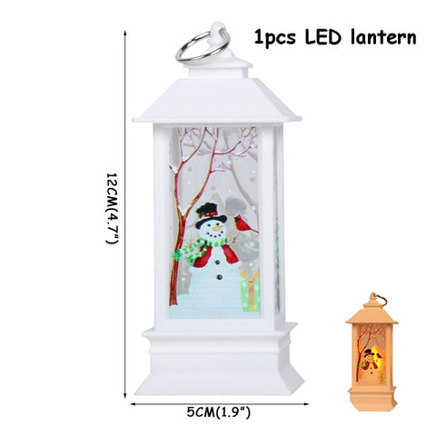 Christmas Decorations For Home Lantern Led Candle Tea light Candles Xmas Tree Ornaments Santa Claus Elk Lamp Kerst New Year Gift