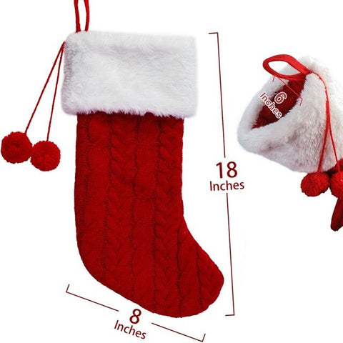 OurWarm Large Christmas Stocking Santa Claus Sock Plaid Burlap Gift Holder Christmas Tree Decoration New Year Gift Candy Bags