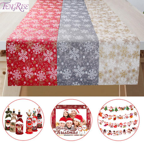 Christmas Table Runner Merry Christmas Decorations For Home 2019 Christmas kitchen Ornaments Cristmas Neol Happy New Year 2020