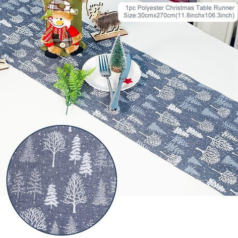 Christmas Table Runner Merry Christmas Decorations For Home 2019 Christmas kitchen Ornaments Cristmas Neol Happy New Year 2020