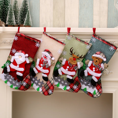 Christmas Decoration Christmas Socks Ornaments Pendant Small Boots Children New Year Candy Bag Gift Fireplace Tree Jewelry