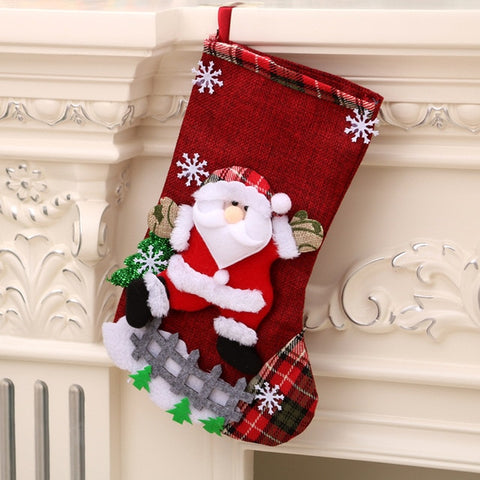 Christmas Decoration Christmas Socks Ornaments Pendant Small Boots Children New Year Candy Bag Gift Fireplace Tree Jewelry