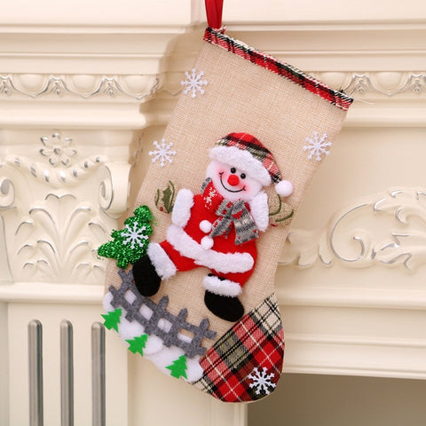 Christmas Decoration Christmas Socks Ornaments Pendant Small Boots Children New Year Candy Bag Gift Fireplace Tree Jewelry