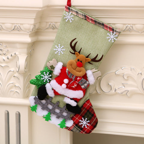 Christmas Decoration Christmas Socks Ornaments Pendant Small Boots Children New Year Candy Bag Gift Fireplace Tree Jewelry