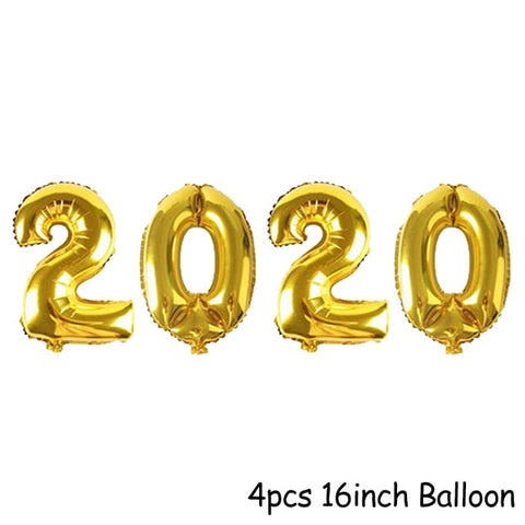 1set Happy New Year Banner and Balloons 2020 Photo Frame New Year Eve Party Decoration Navidad Merry Christmas Decor Supplies